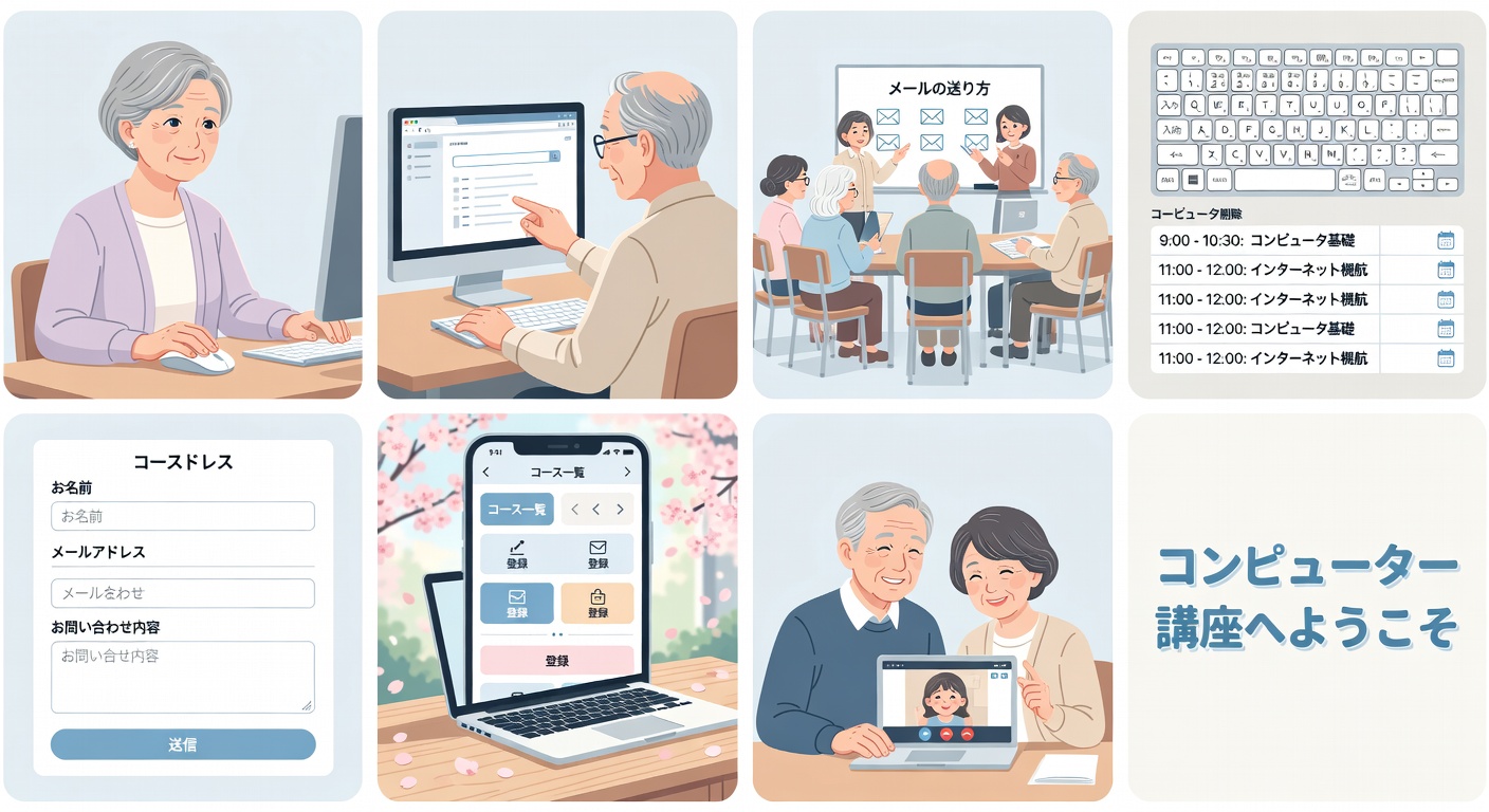 インターネットを使うシニア男性