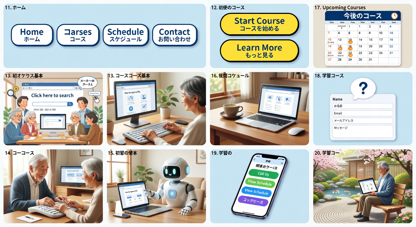 シニアがタイピング練習